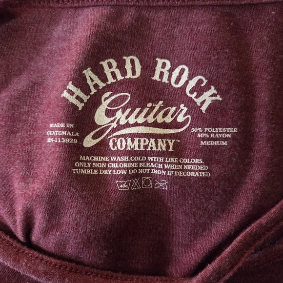 Hard Rock Cafe Nashville Maroon Graphic Tee Size L - Picture 6 of 7